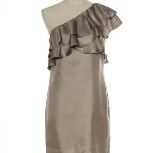 Banana Republic Silk One-Shoulder Ruffle Dress